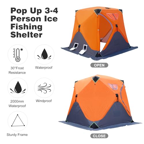ABXMAS stove jack feature supports portable heating options for extended outings.