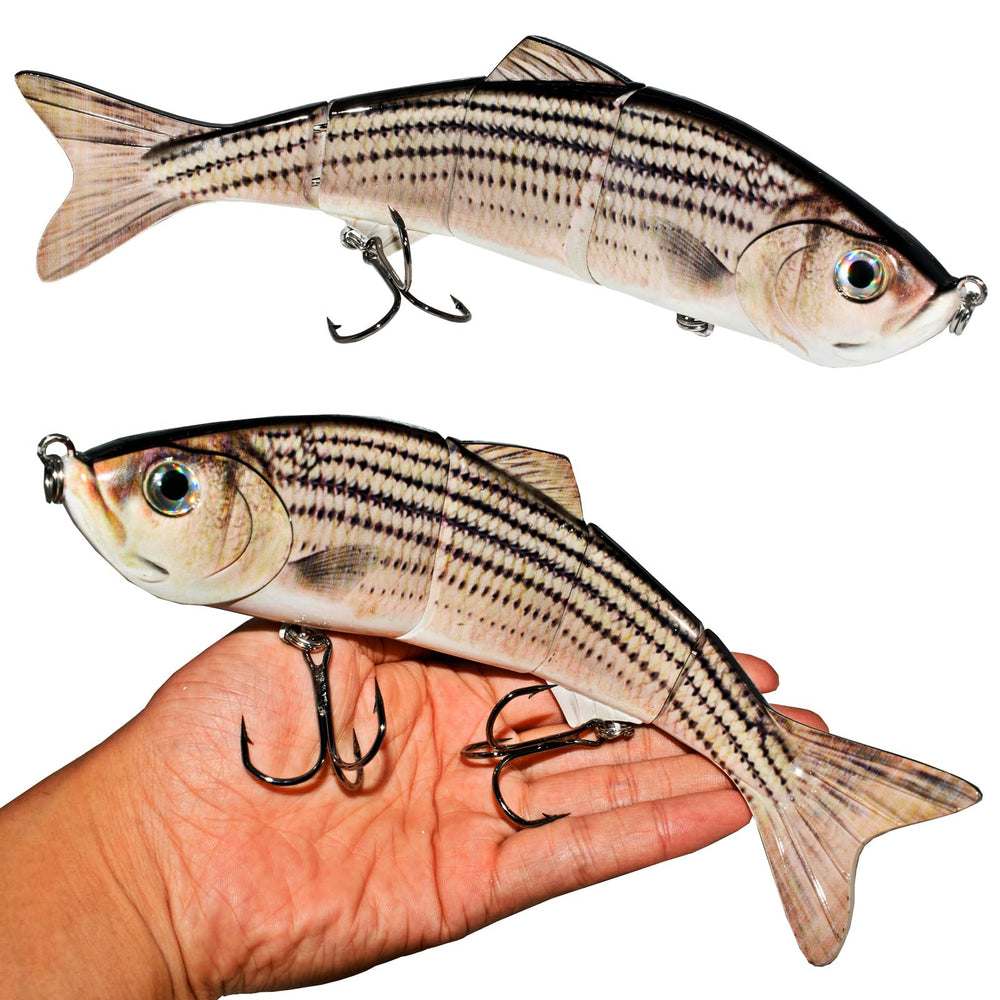 Abziyat fishing lure swimbait minnow-10in; lifelike form attracts trout and bass