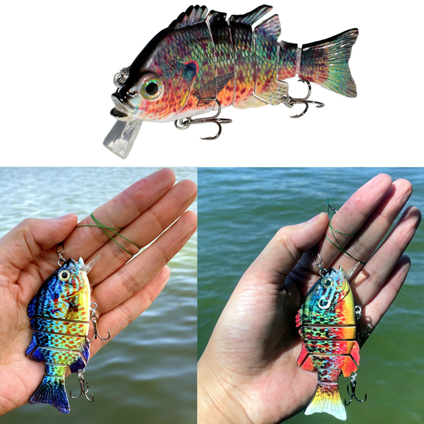 Abziyat swimbait built-in steel balls buzz to trigger bites.