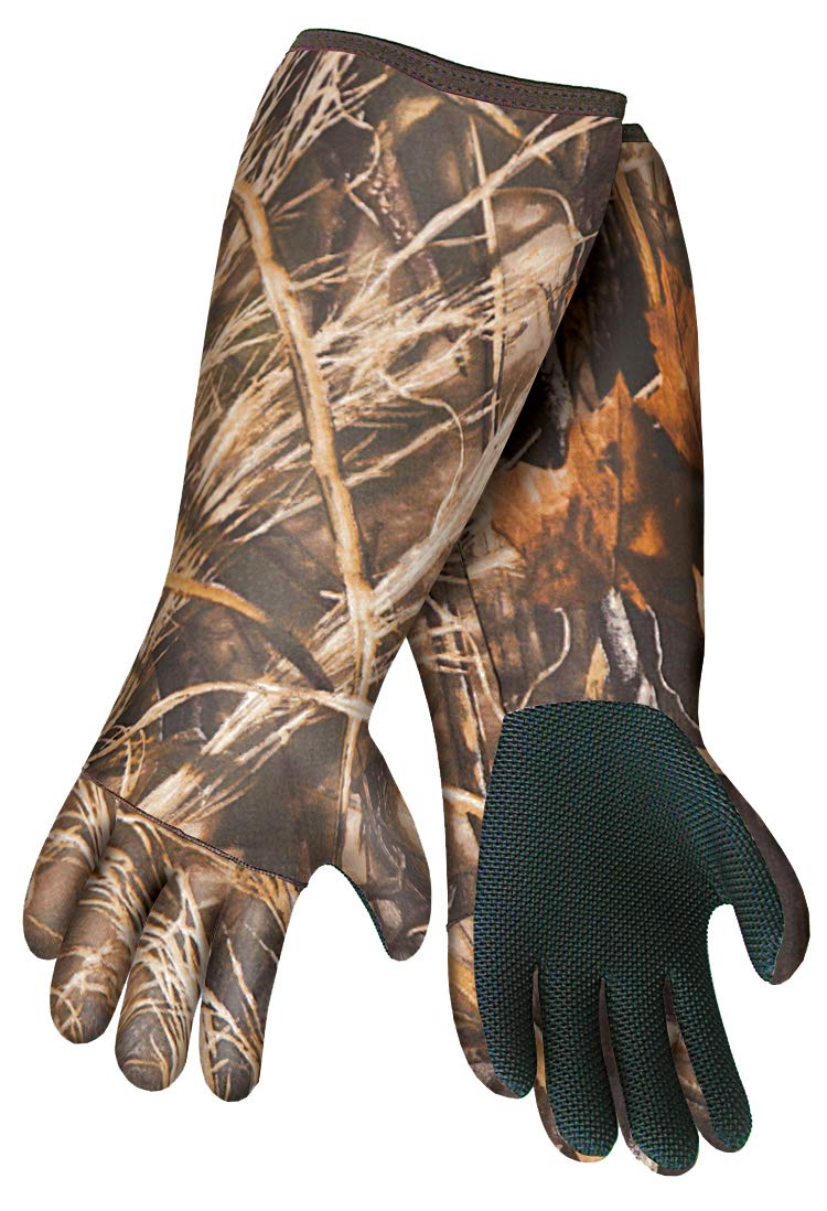 AC ALLEN decoy gloves showcase palm grip for secure handling in wet hunting setups.