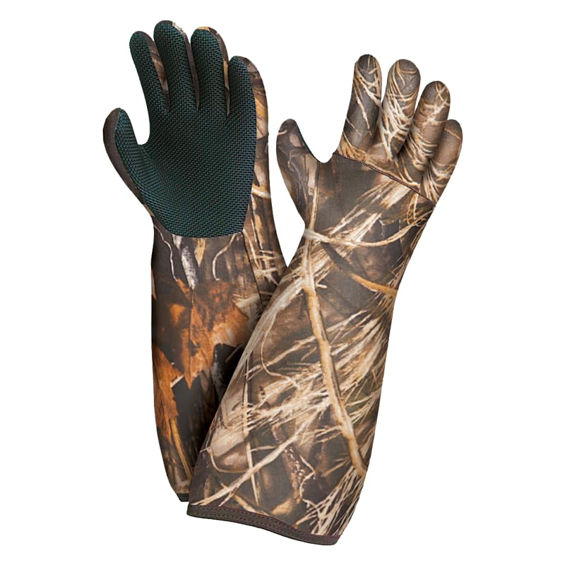 AC ALLEN decoy gloves in action against rain and mud, delivering durable waterproof protection.