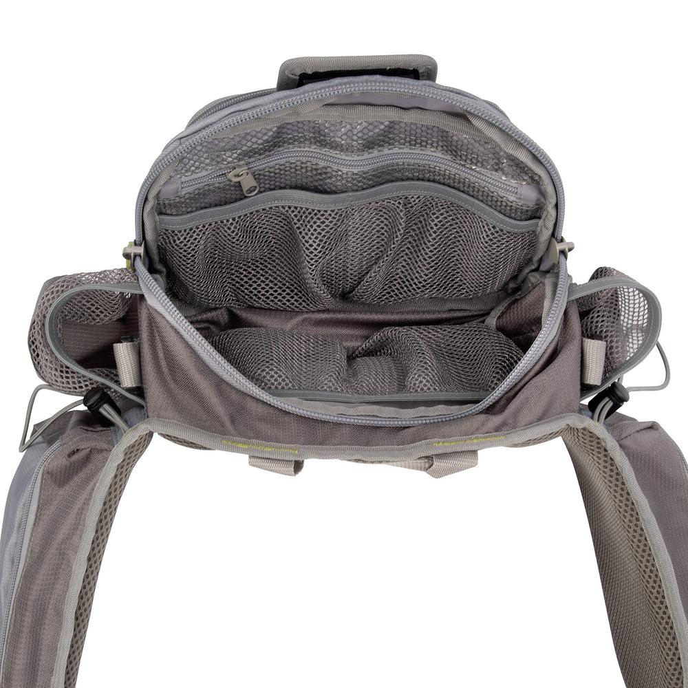 AC ALLEN Eagle River Lumbar Pack wide mouth opening for fast access.