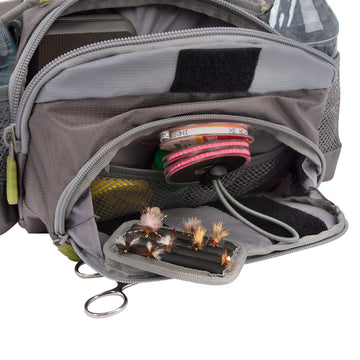 AC ALLEN Eagle River Lumbar Pack workstation open for gear setup.