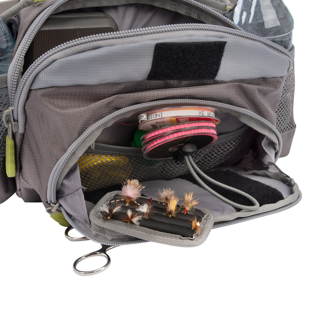 AC ALLEN Eagle River Lumbar Pack workstation open for gear setup.