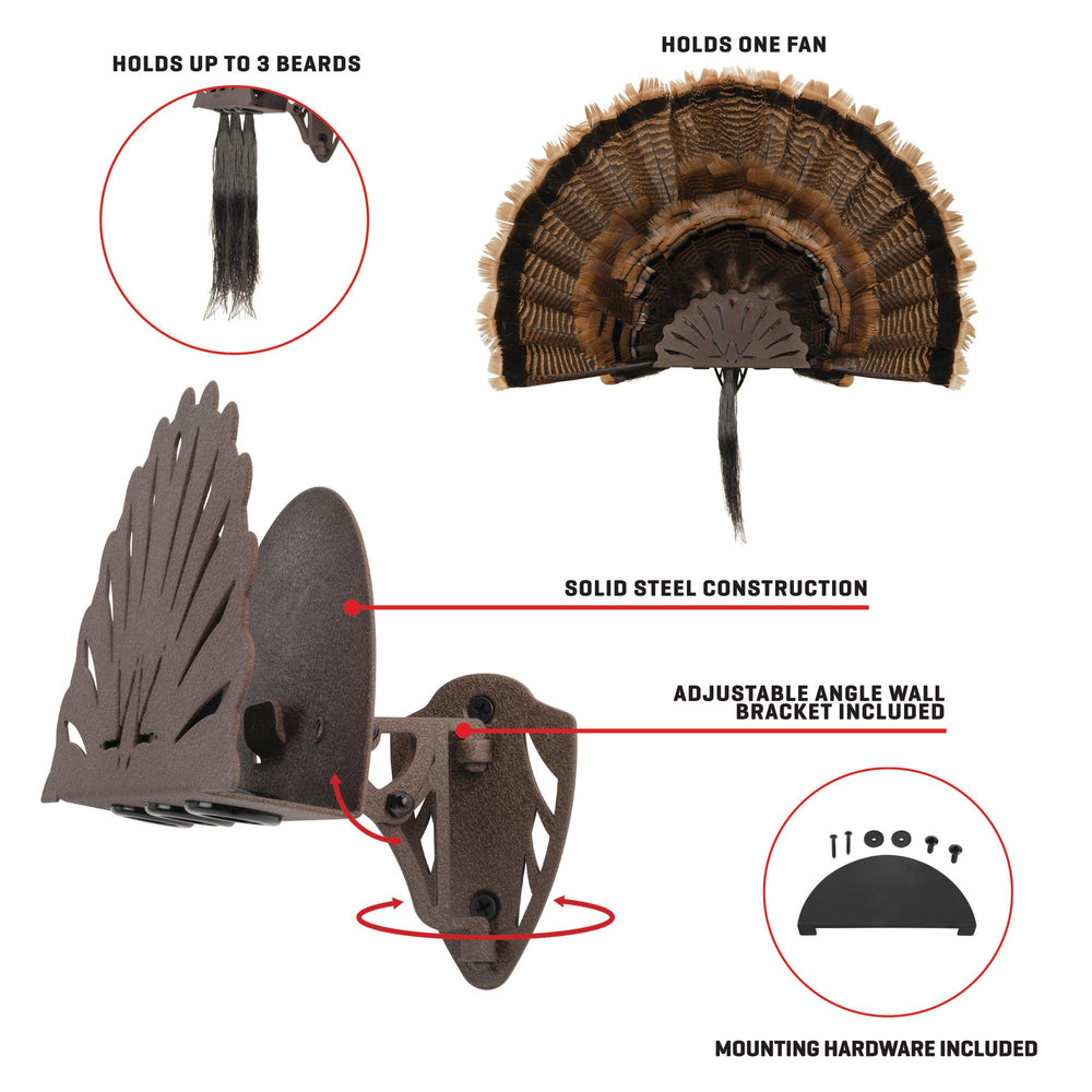 AC ALLEN EZ Mount Turkey Fan Display angled wall bracket for optimal viewing.