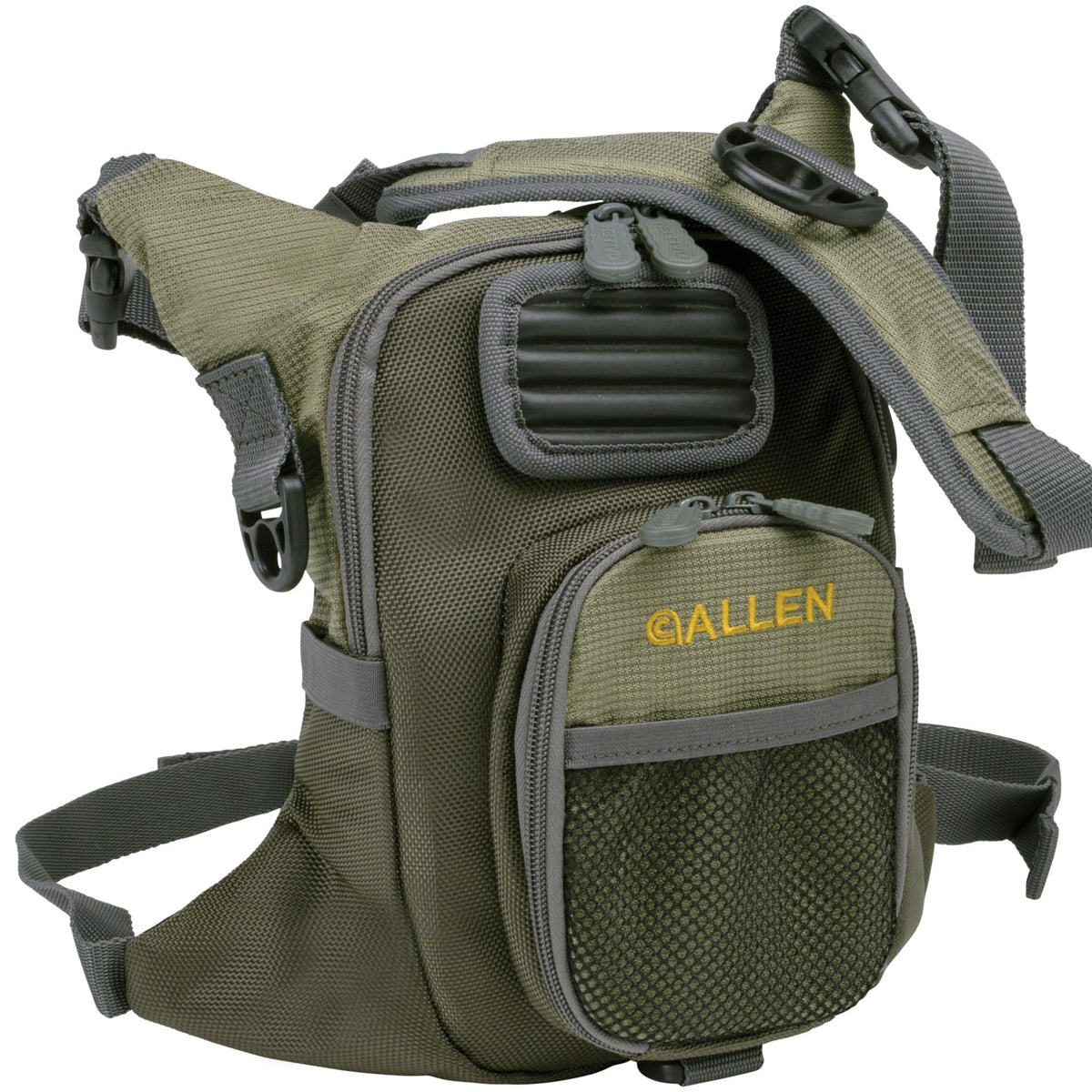 AC ALLEN Fall River chest pack front pocket doubles as a compact workstation on the water.