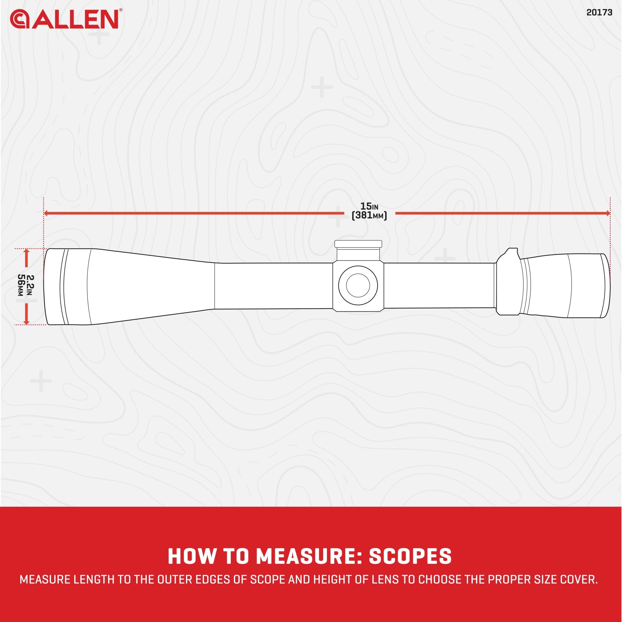 AC ALLEN scope cover in black offers discreet protection for storage and transit.