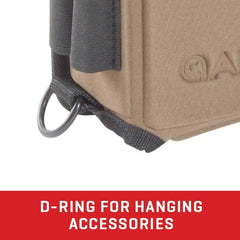 AC ALLEN shell pouch attached to belt clip for quick range access.