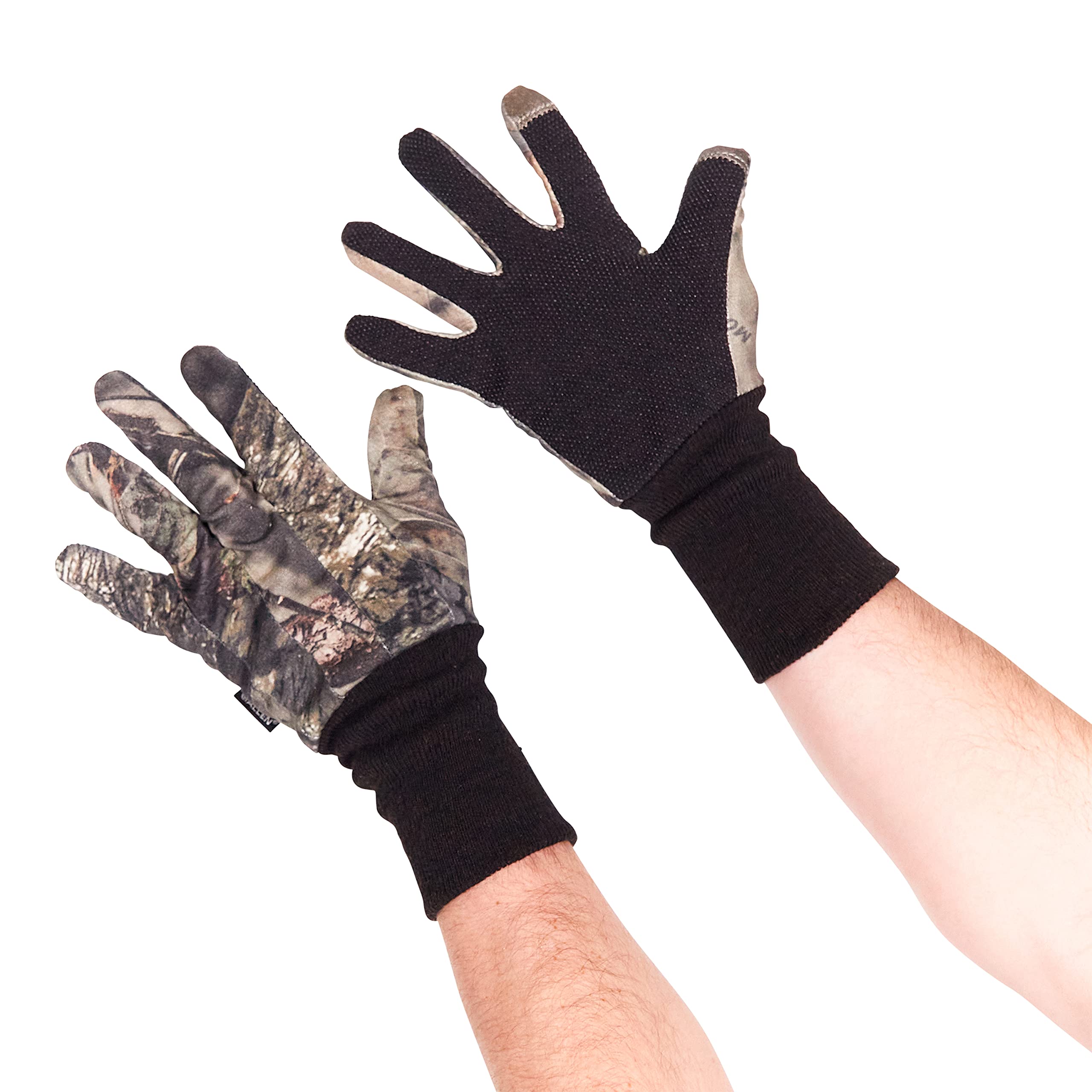 AC ALLEN Vanish camo gloves with Mossy Oak Break-Up Country for stealthy hunting.