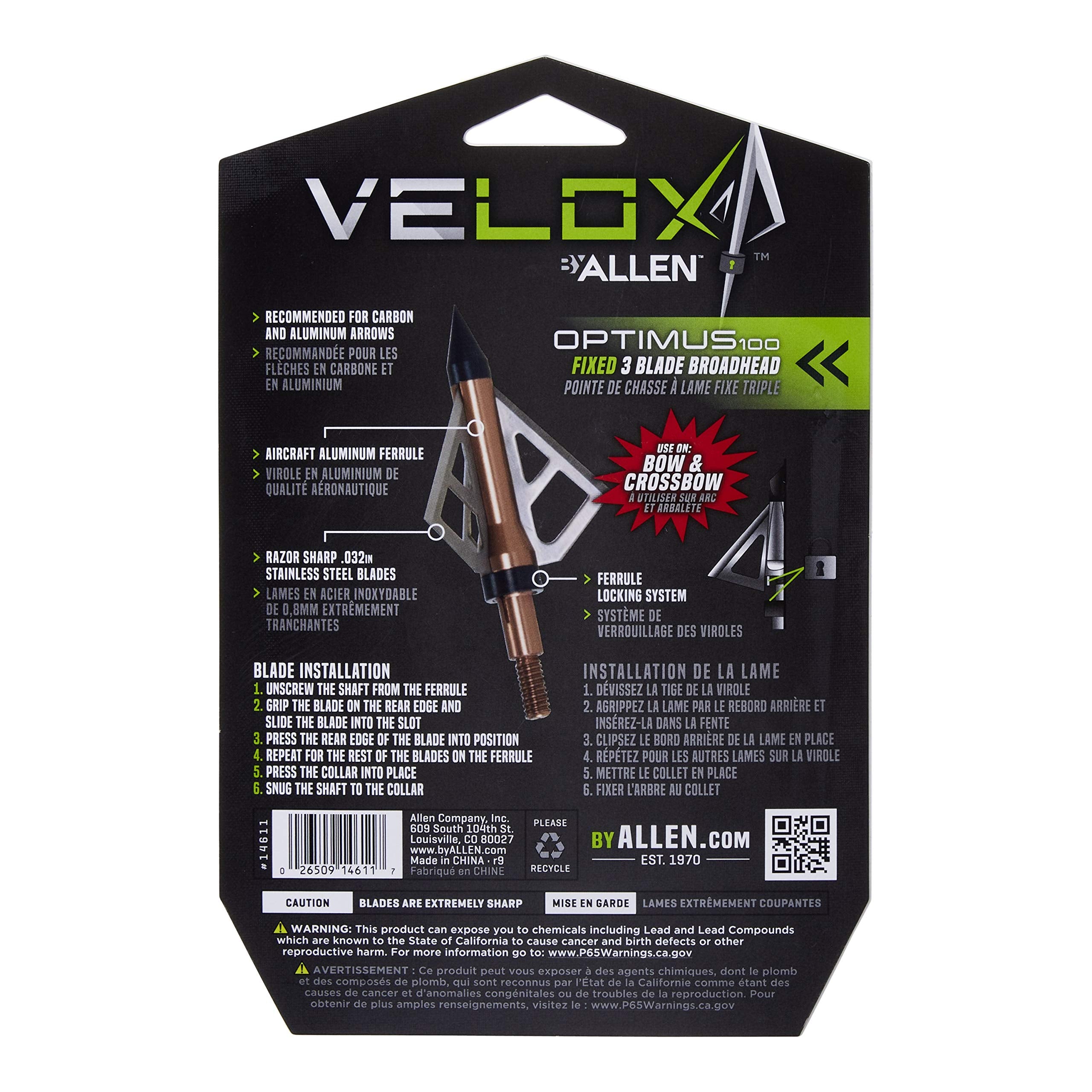 AC ALLEN Velox Optimus durable tip designed for penetration.