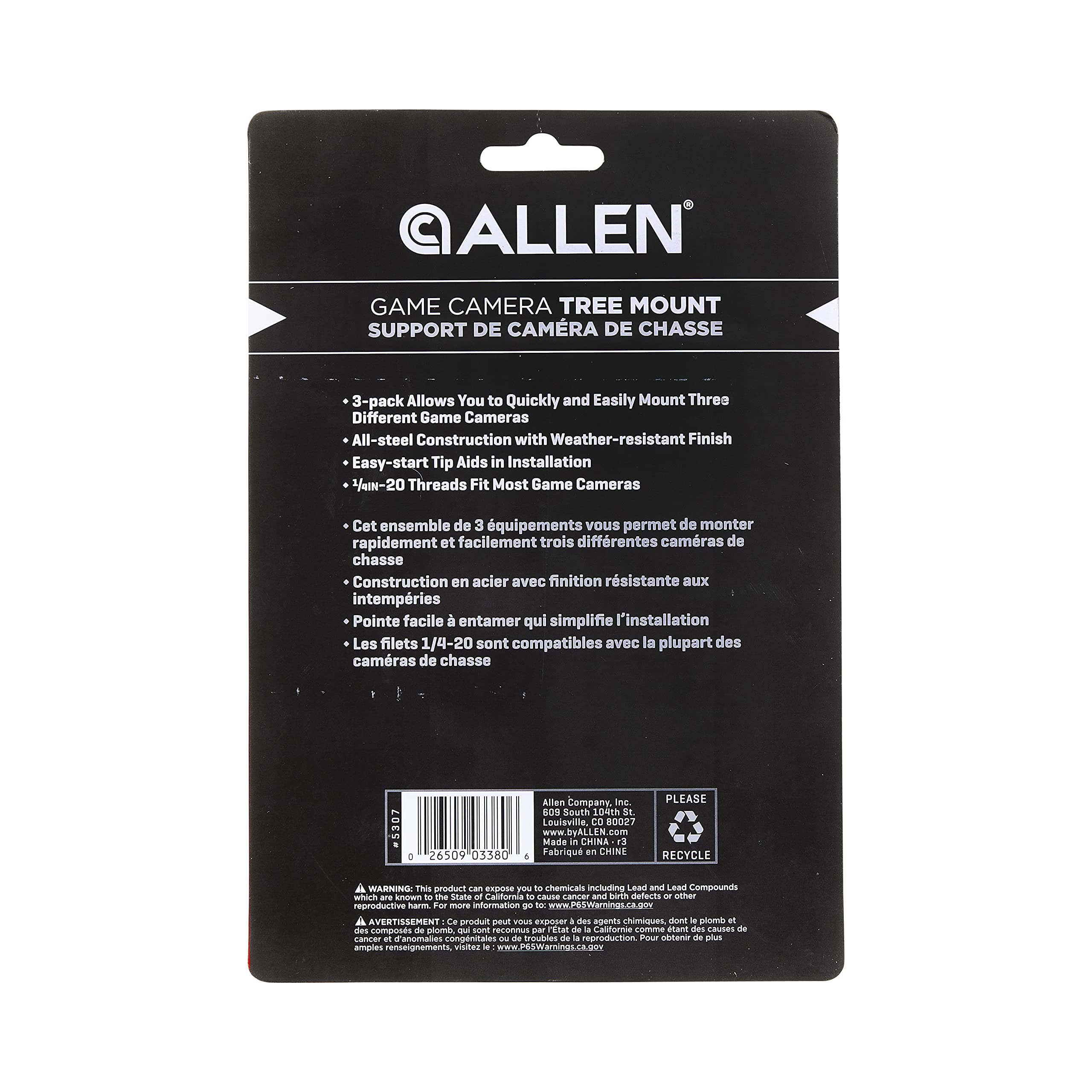 AC ALLEN Weather-resistant finish protects gear against rain and humidity during use.