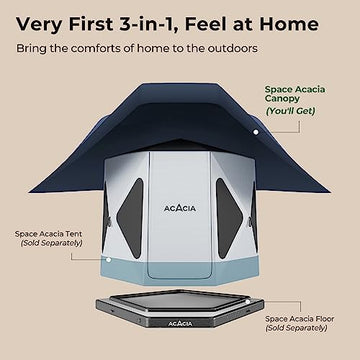 ACACIA Canopy waterproof coverage protects gear in rain showers