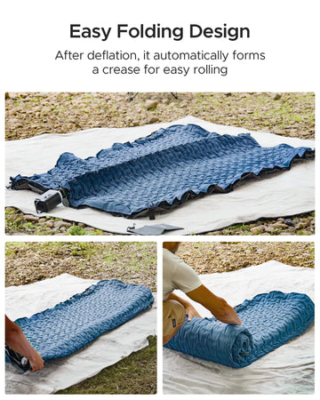 Rugged Oxford fabric and reinforced seams on the pad's side view.