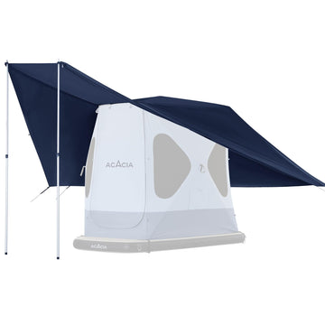 ACACIA Space Canopy setup demonstrates quick shelter expansion for comfort