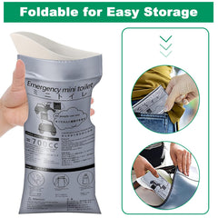ACAGALA compact disposable urine bag designed for easy carry on trails.