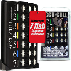 Accu Cull weight recorder with secure dial lock stabilizes catch measurements.