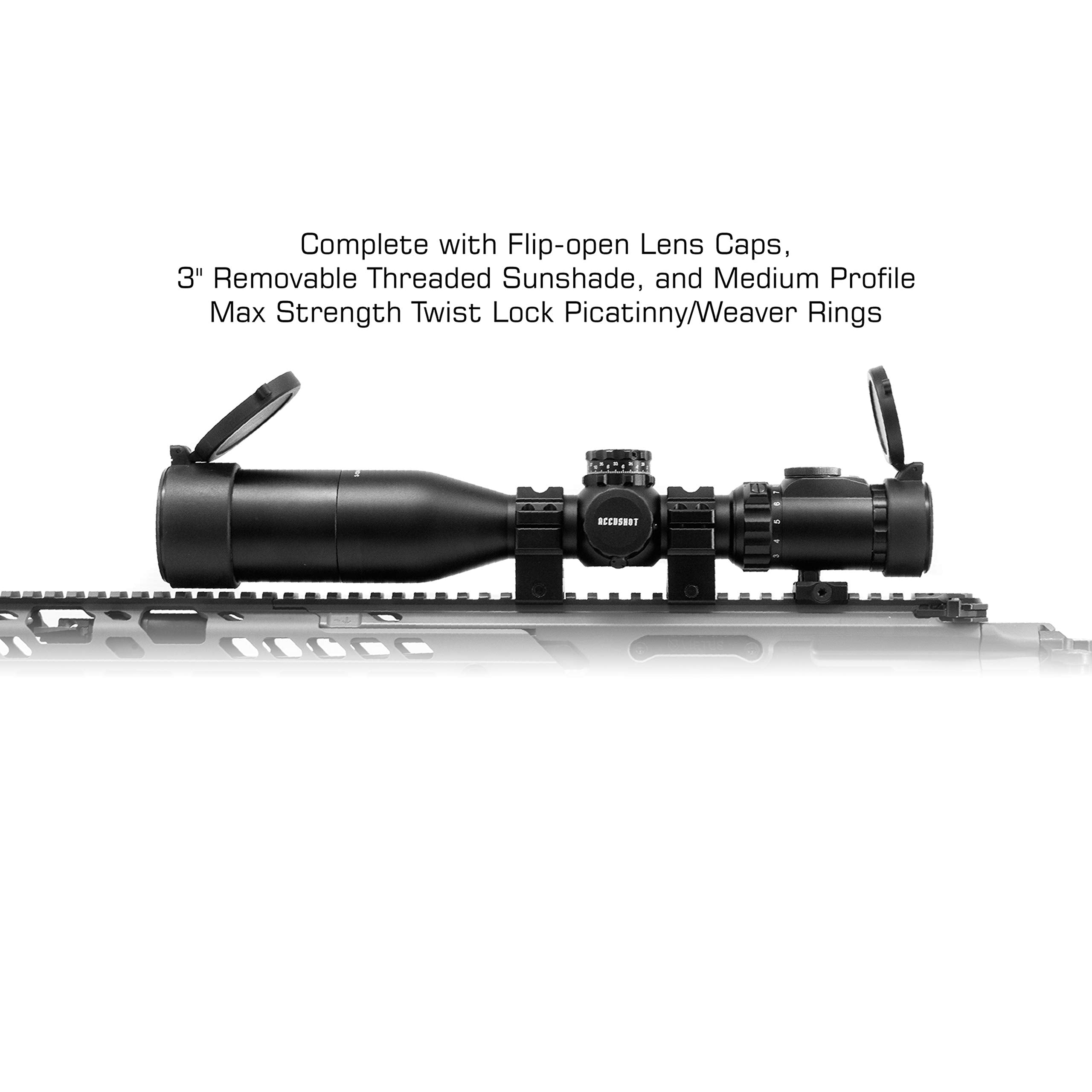 Accu-Shot UTG OP3 true-strength platform emphasizes rugged, sealed performance.