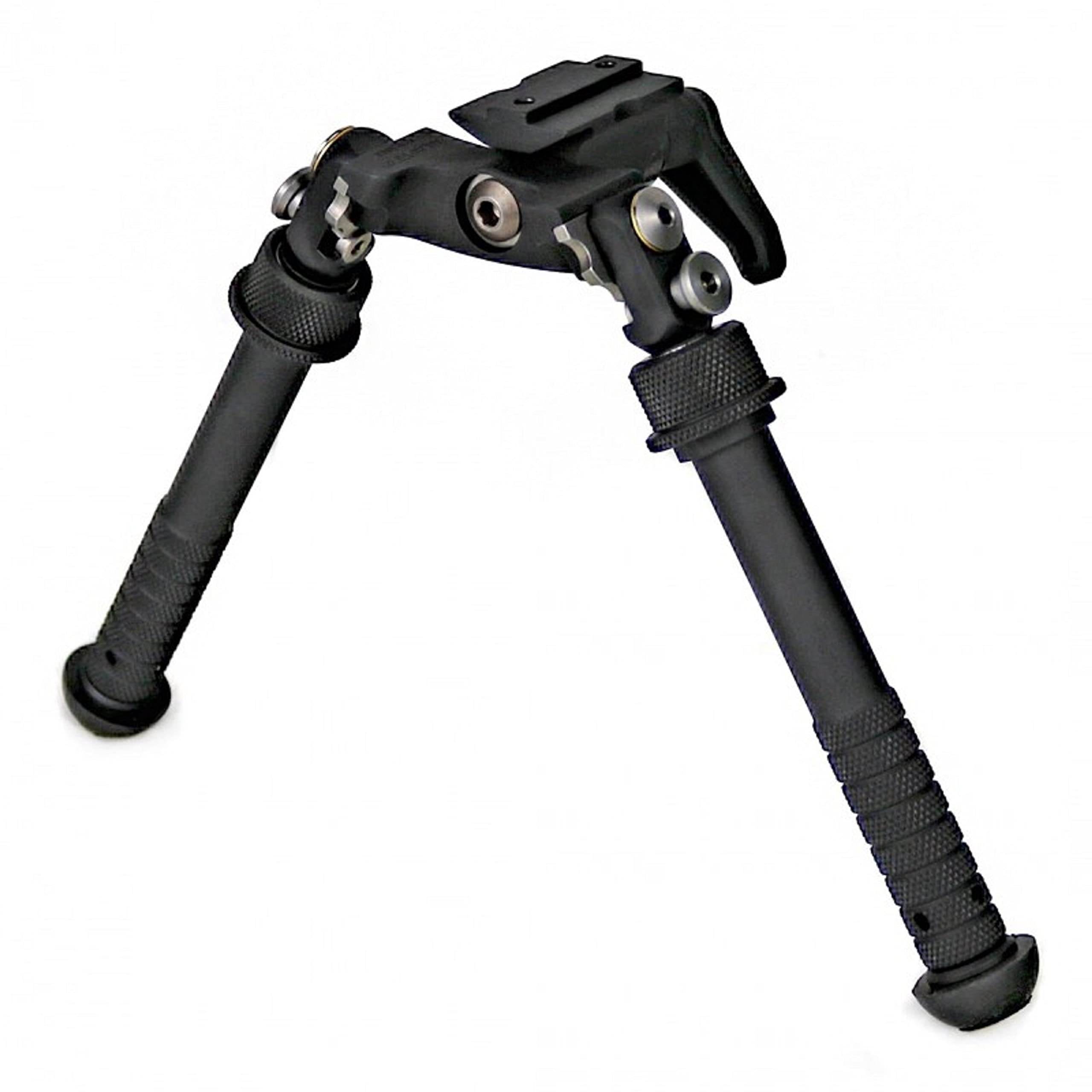 Accu-Shot BT65-NC cant-lock bipod front view for stable field shooting.