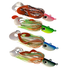Aceanic 4-bearded bucktail jig kit ready for saltwater jigging across multiple species