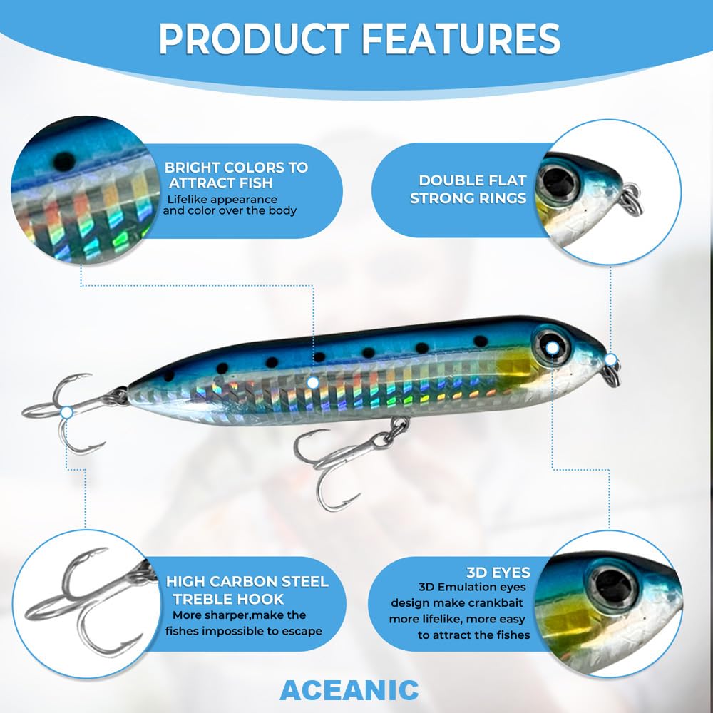 Aceanic Silicone Skirts in several colors imitate forage and add motion.