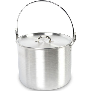 AceCamp camping pot with lid and handle, ideal for safe lifting outdoors.