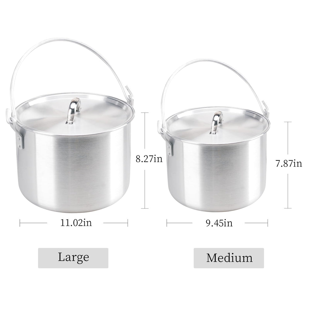 AceCamp nested pot 8L medium ready for camp pasta or soups.