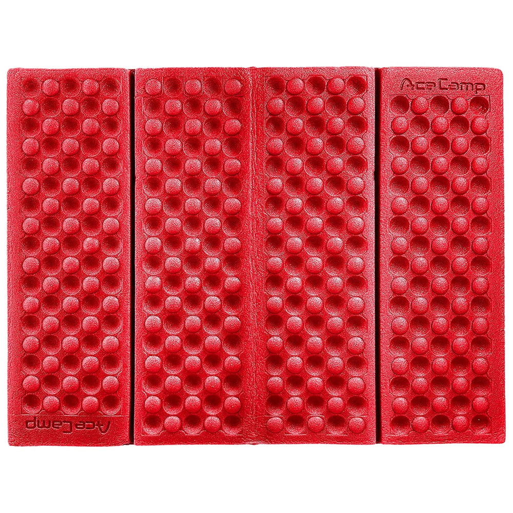 AceCamp Polyester 3940 folding mat folded for compact carry and easy storage.