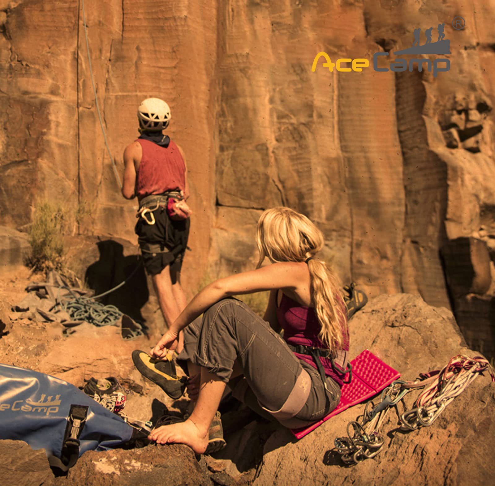 Kneeling-pad comfort reduces strain on knees when gardening, camping, or fishing.