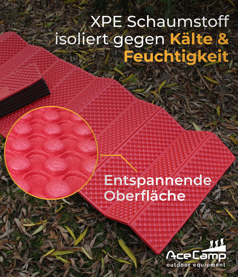 AceCamp sleeping pad used on rocky terrain delivers durable waterproof comfort.