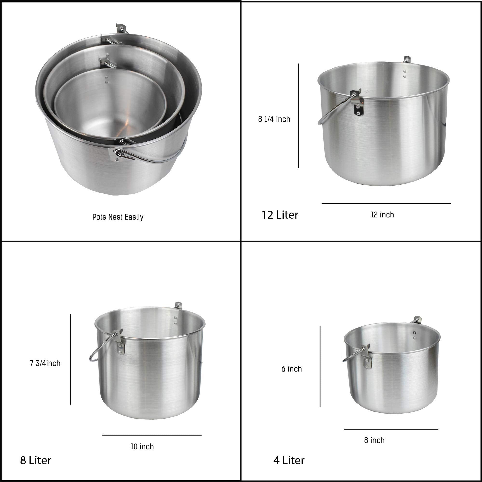 AceCamp Tribal Pot 8L: roomy for family camping dinners