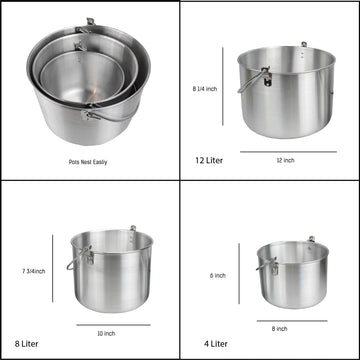 AceCamp Tribal Pot 8L: roomy for family camping dinners