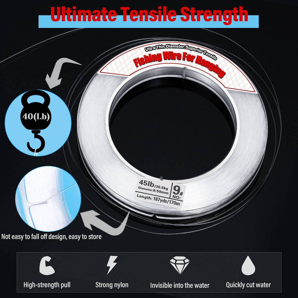 Acejoz clear fishing line packaging and roll