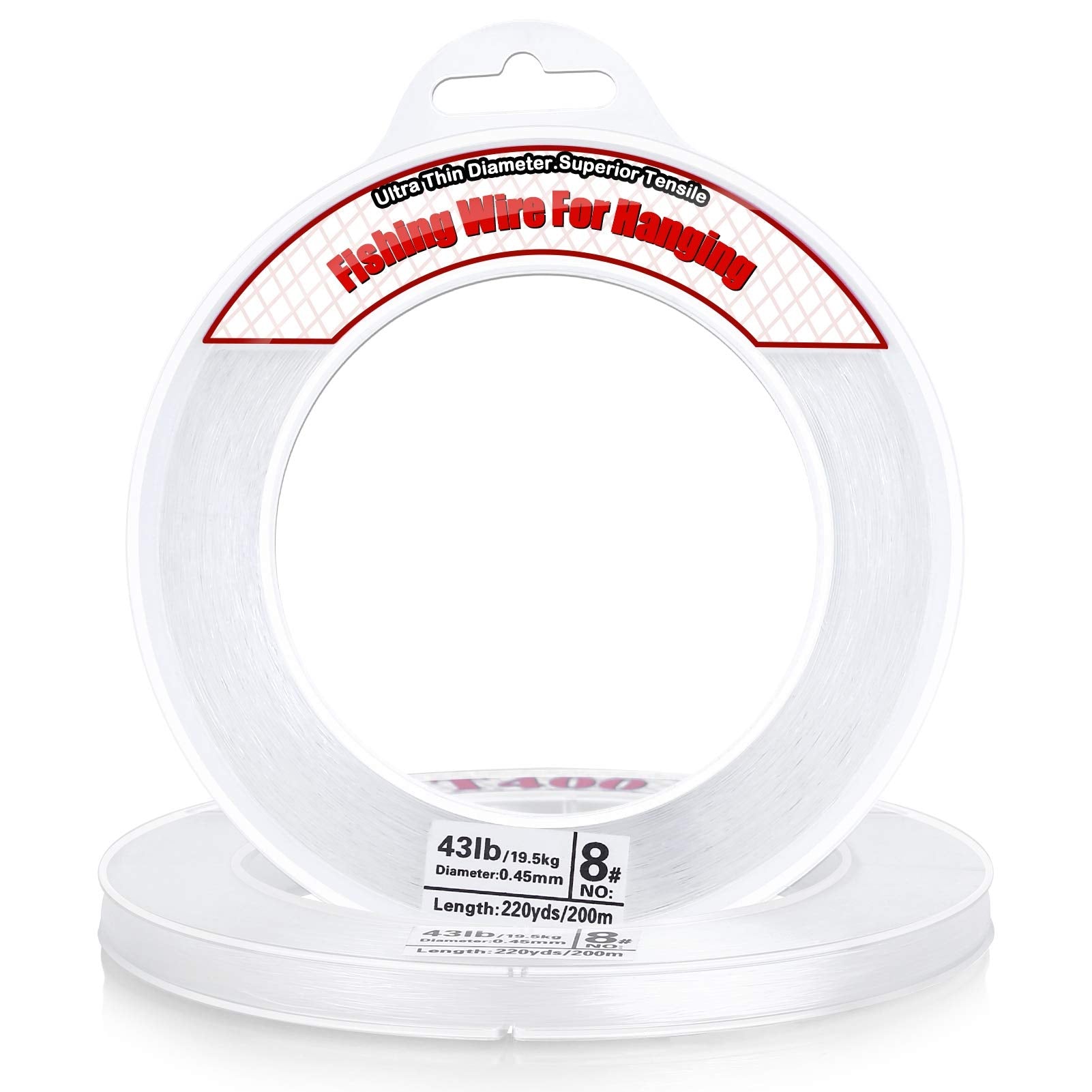 Acejoz clear fishing wire 656ft spool