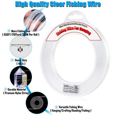 Close-up of 0.45mm transparent nylon line