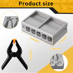 Two 3-inch woodworking clamps included for secure mold joining