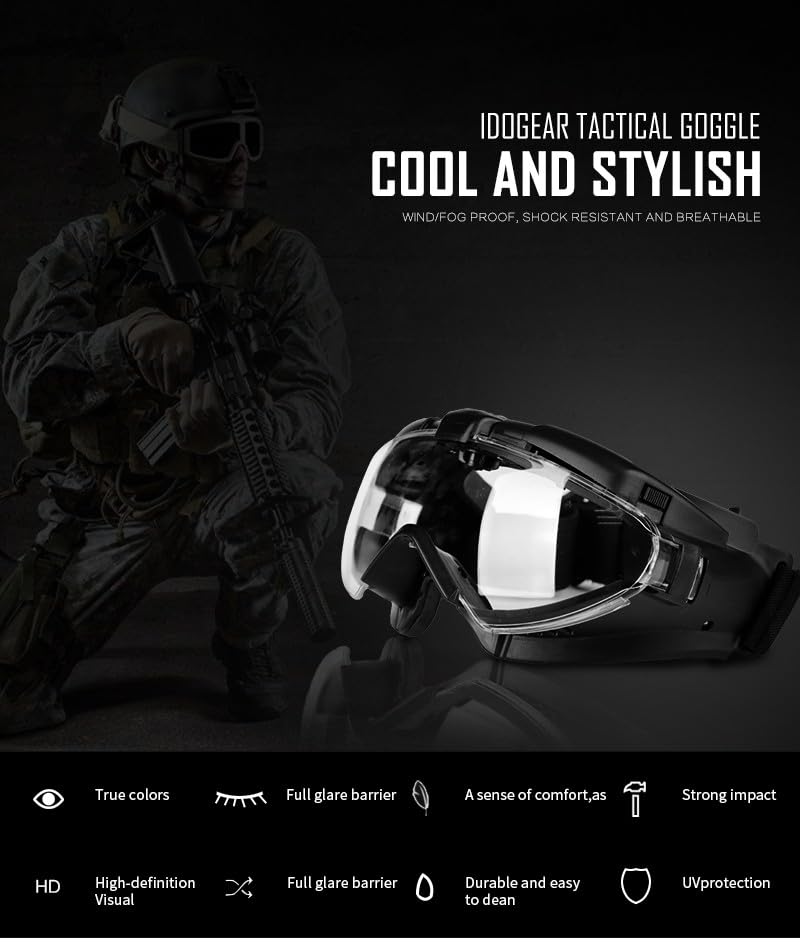 ACEXIER Tactical Goggles ideal for cycling and airsoft with reliable dust protection.