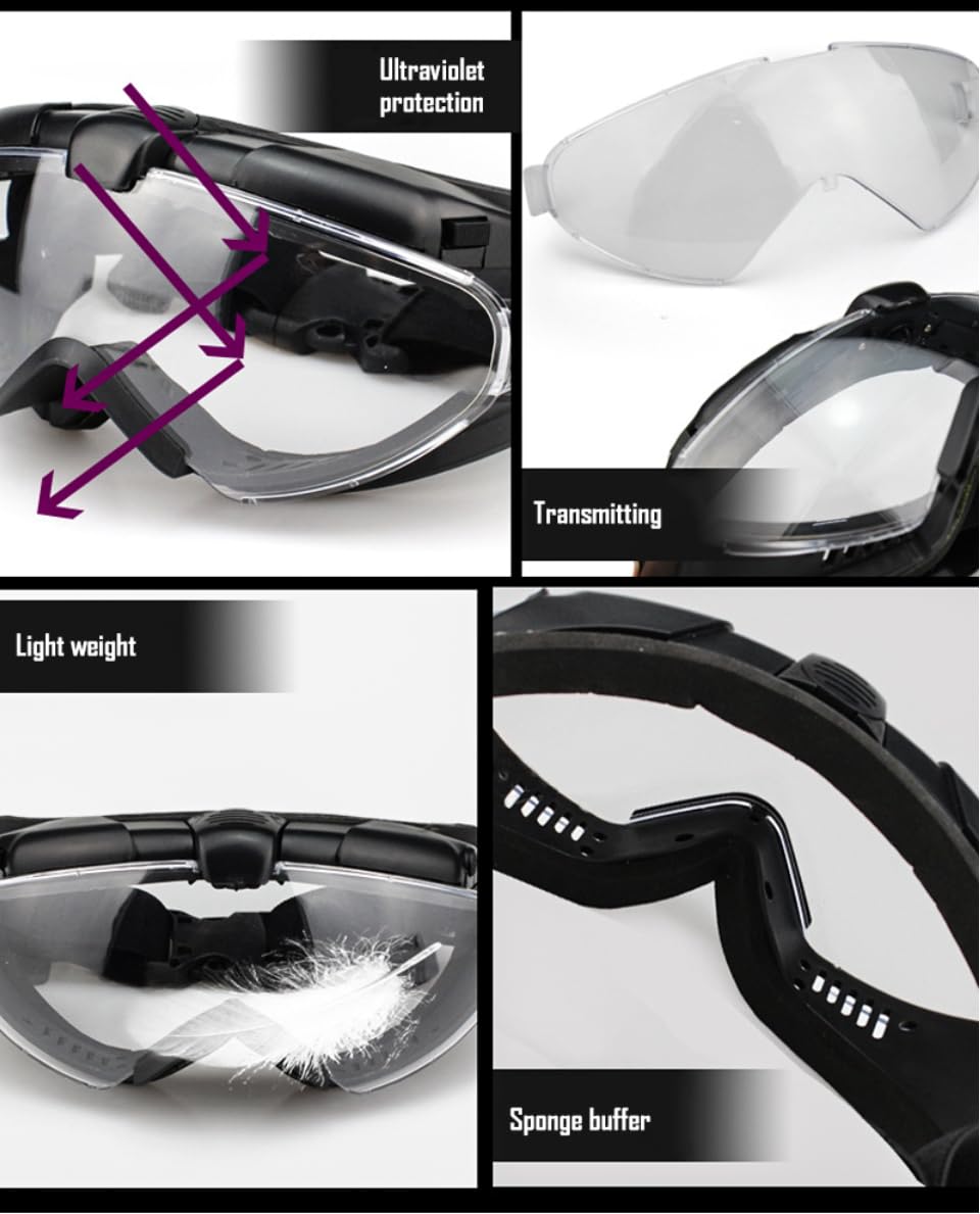 ACEXIER Tactical Goggles anti-fog design aided by built-in fan for clear vision.