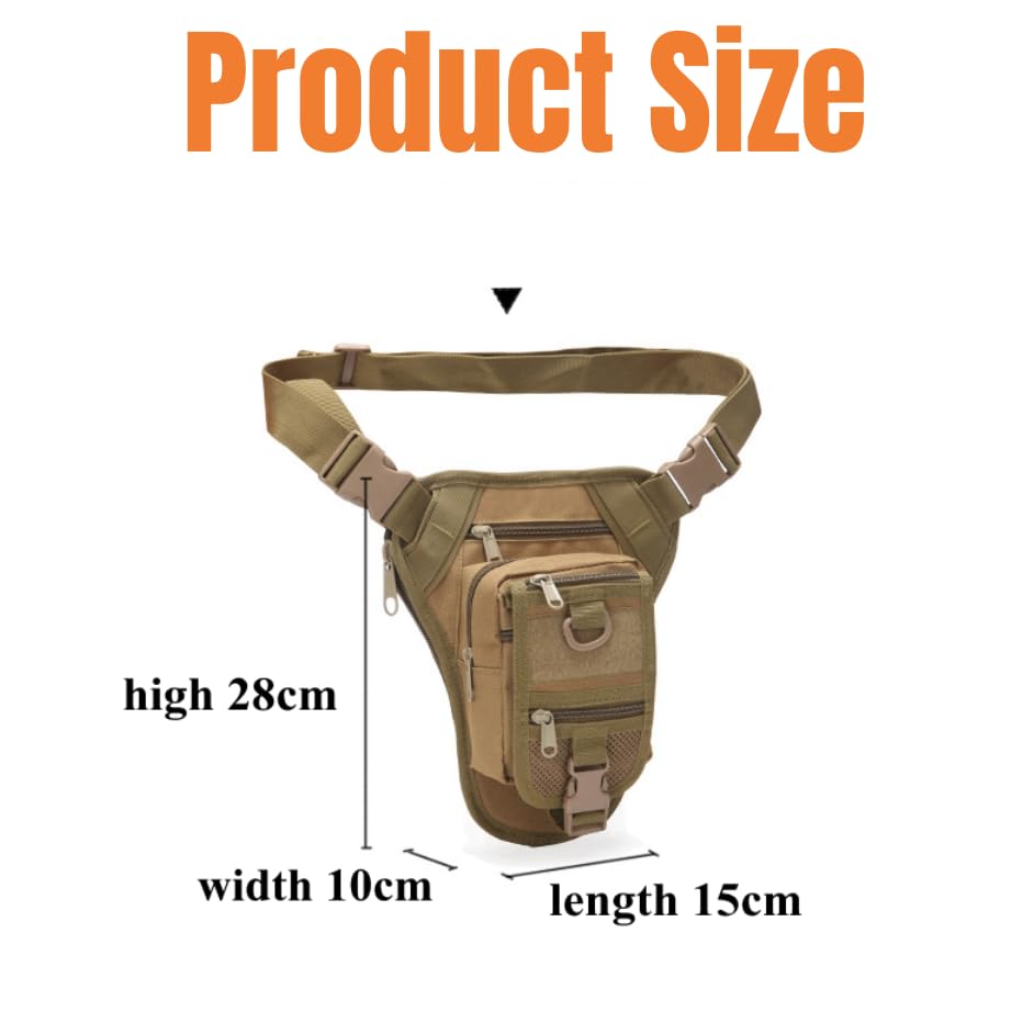ACEXIER leg bag with five pockets keeps phone, keys, and wallet organized
