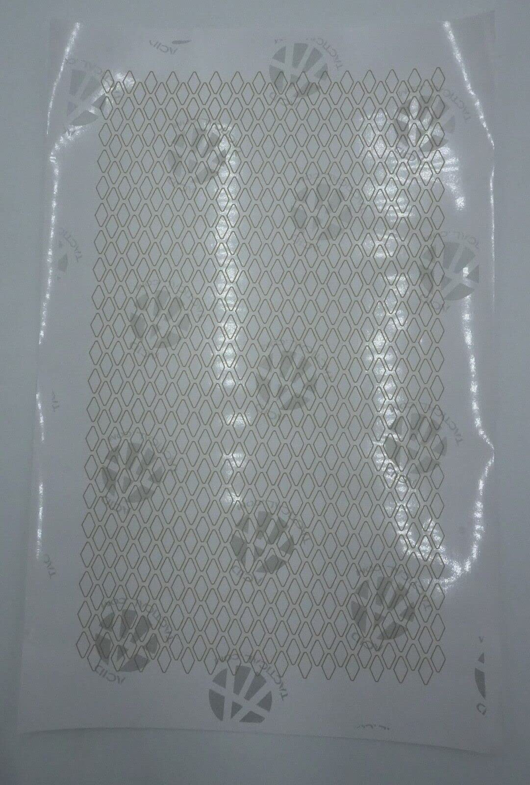 Acid Tactical camouflage stencil for angled surfaces aiding contoured camouflage on gear.