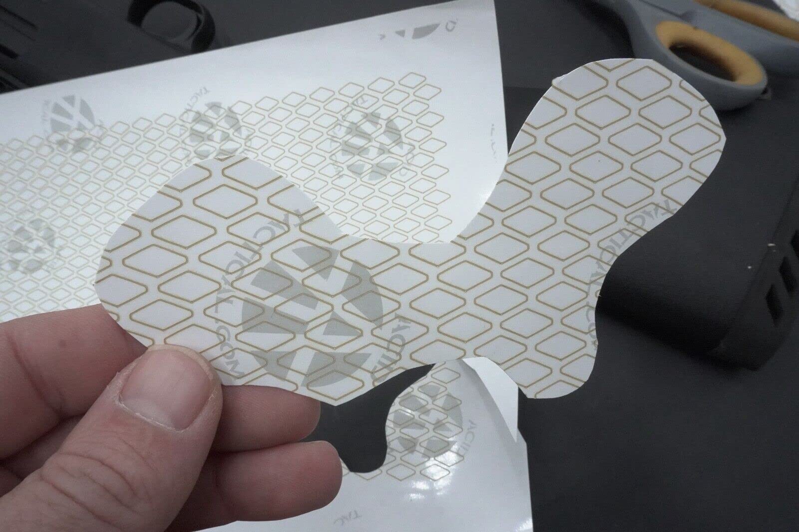 Acid Tactical stencil works with Duracoat for spray-applied camouflage.