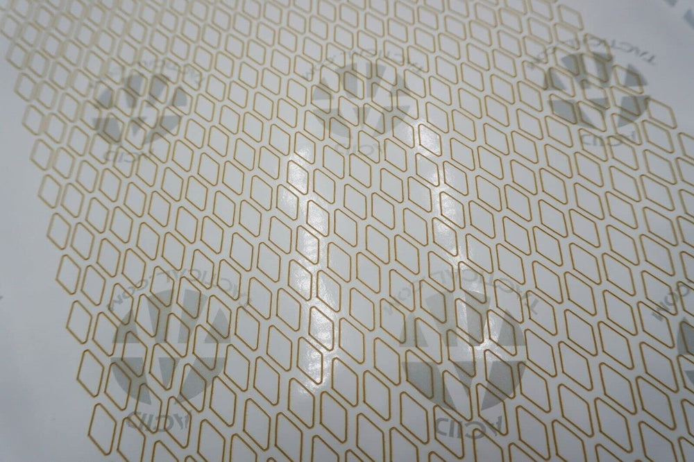 Acid Tactical stencil suitable for plastic, metal, and wood surfaces.