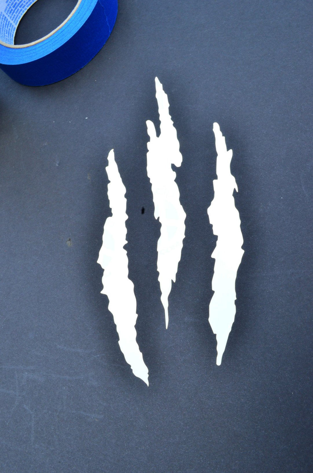 Acid Tactical torn camo design B stencil on polymer dries with minimal residue.
