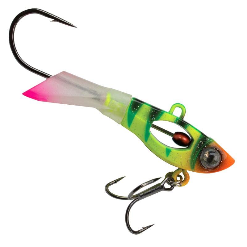 Acme 30HH/FS Hyper Hammer TT with hammered scales shimmer boosts bites for ice fishing.