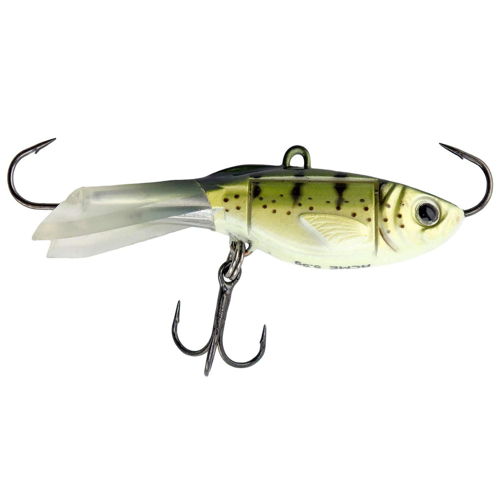 Acme HG5/GP Glowperch lure front view showing glow finish for visibility