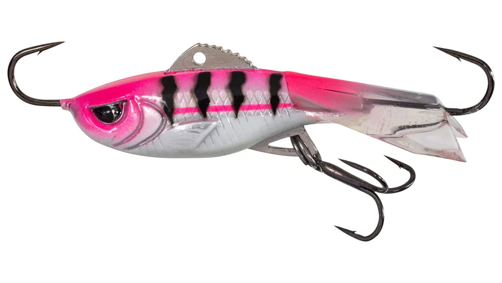 Acme HR6/PTG bait top view emphasizes glow and UV visibility in murky water