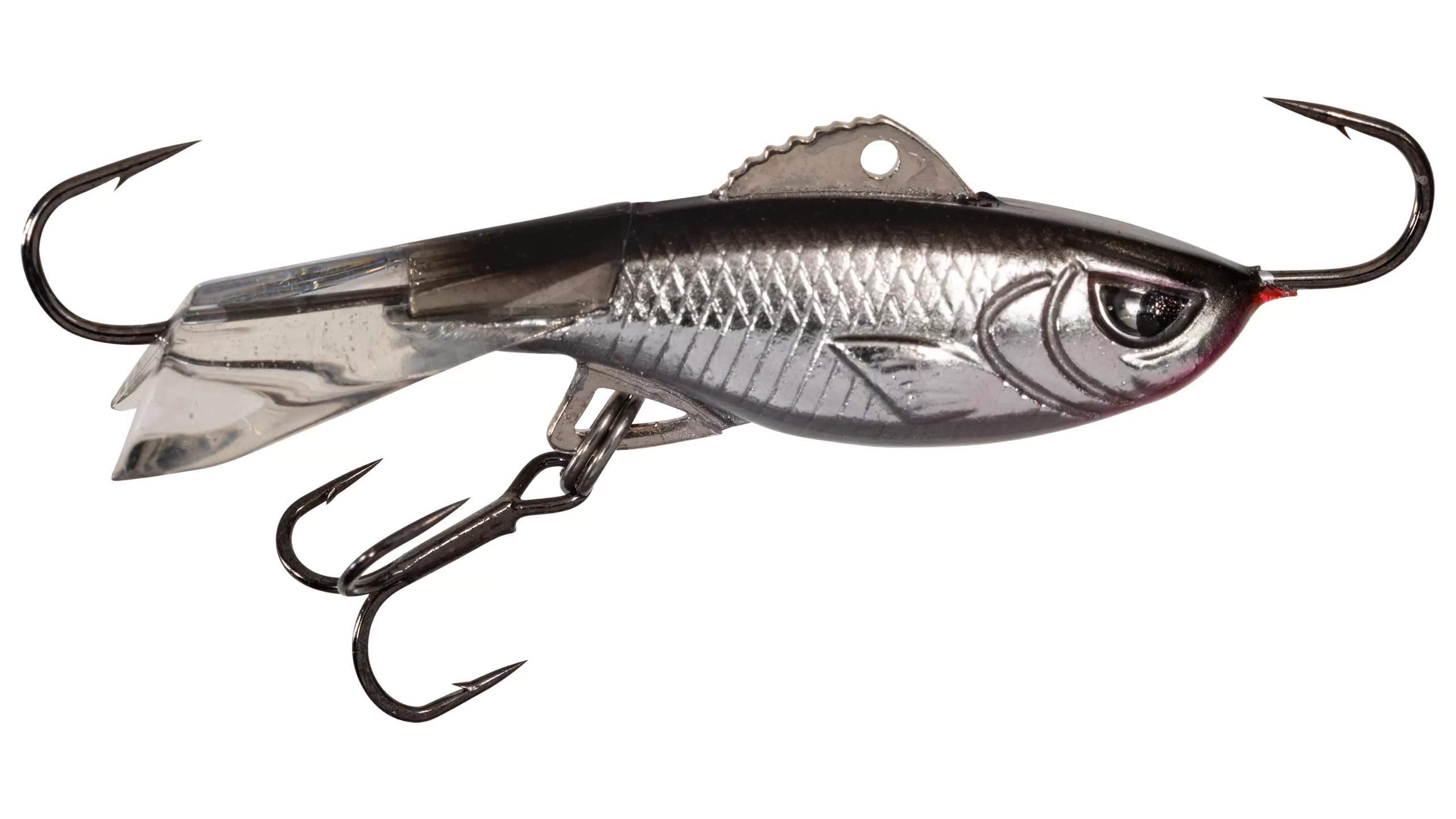 Acme HR6/S Hyper-Rattle Bait silver body with compact, lifelike profile for versatile casting.