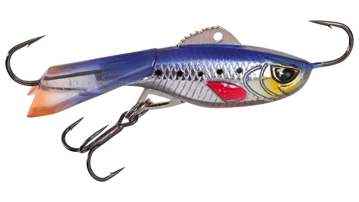 Acme Hyper-Rattle Bait Purple Rain shows lifelike jigging action for mid-water fishing.