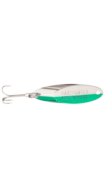 Acme Kastmaster lure chrome neon green 1oz with high visibility for faster strikes