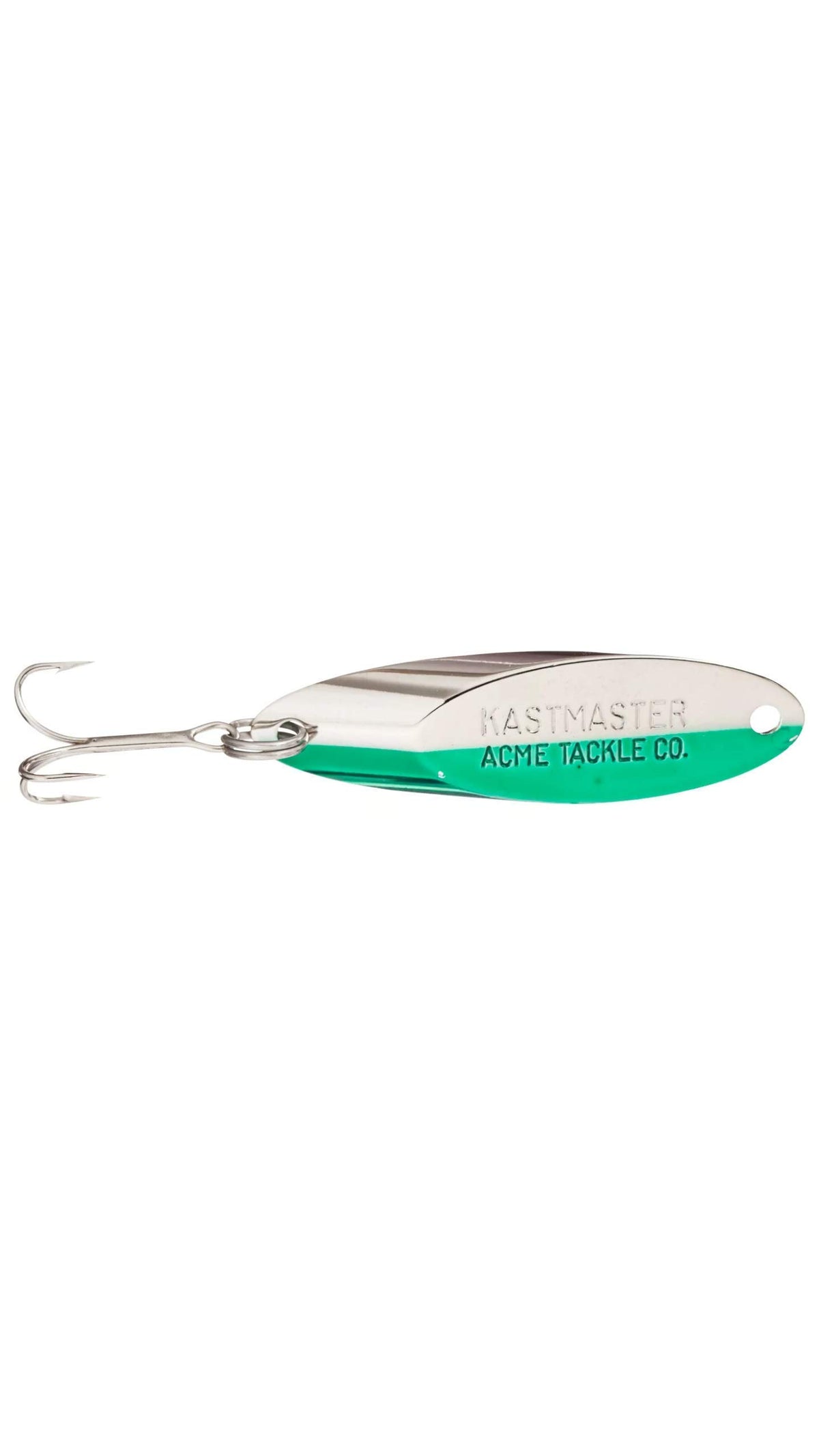 Acme Kastmaster lure chrome neon green 1oz with high visibility for faster strikes