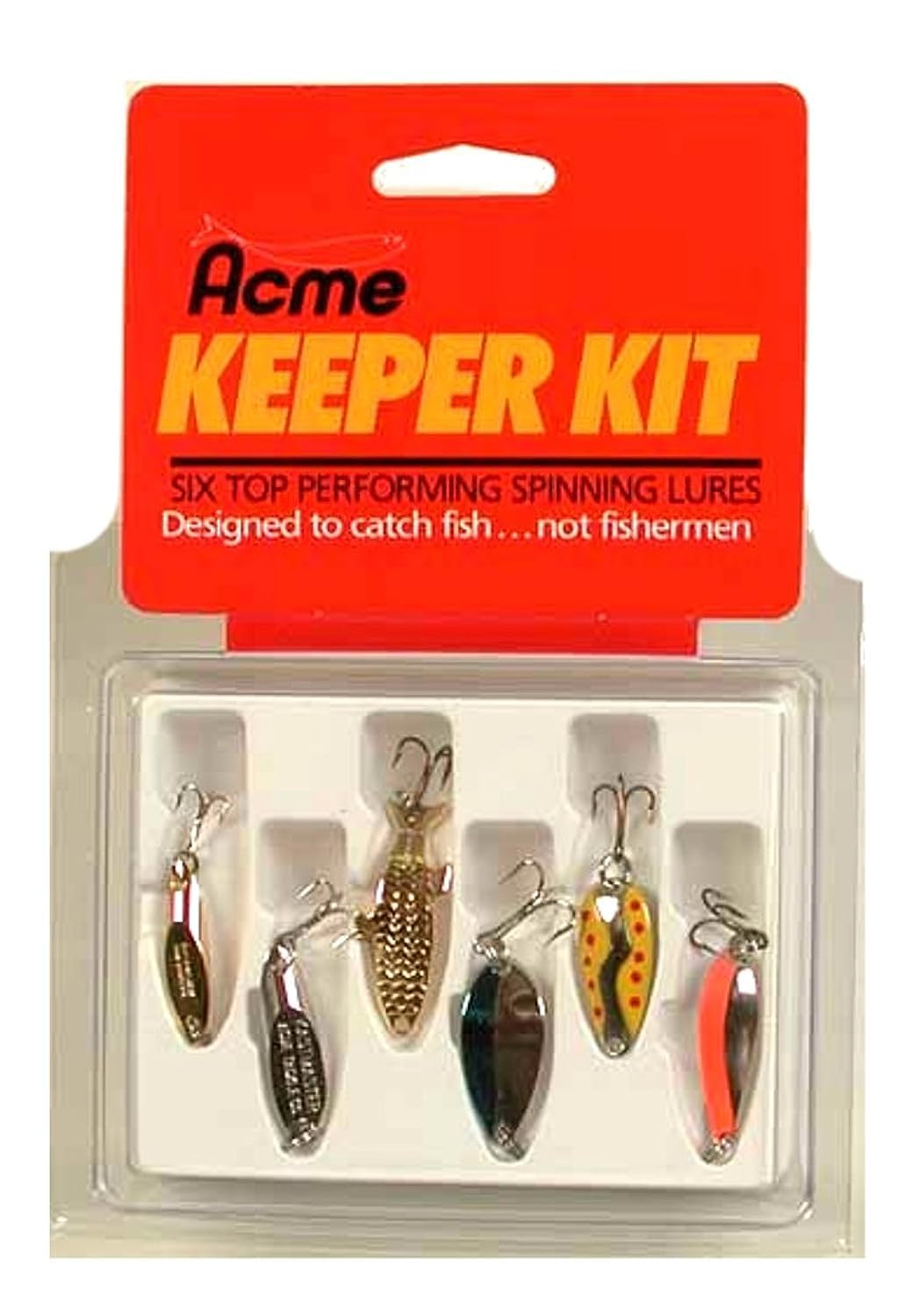 Acme Keeper Tackle Kit 6pc lures display for versatile saltwater fishing with snapper and bluefish in mind